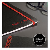 Twin Wire Poly Cover Notebook, Wide-legal Rule, Black Cover, 8.25 X 5.68, 70 Sheets