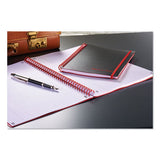 Twin Wire Poly Cover Notebook, Wide-legal Rule, Black Cover, 8.25 X 5.68, 70 Sheets