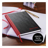 Casebound Notebooks, Wide-legal Rule, Black Cover, 11.75 X 8.25, 96 Sheets