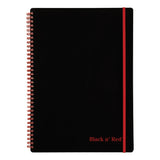 Twin Wire Poly Cover Notebook, Wide-legal Rule, Black Cover, 11.75 X 8.25, 70 Sheets