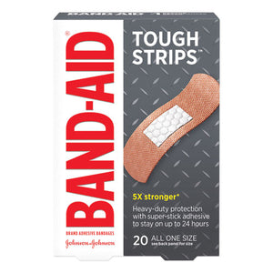 Flexible Fabric Adhesive Tough Strip Bandages, 1" X 3.25", 20-box