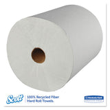 Essential 100% Recycled Fiber Hard Roll Towel, 1.5" Core,white,8" X 800ft, 12-ct