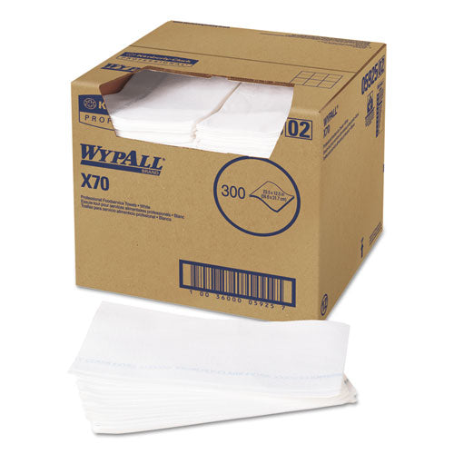 X70 Wipers, Kimfresh Antimicrobial, 12 1-2 X 23 1-2, White, 300-box
