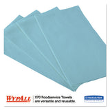 X70 Foodservice Towels, 1-4 Fold, 12 1-2 X 23 1-2, Blue, 300-carton