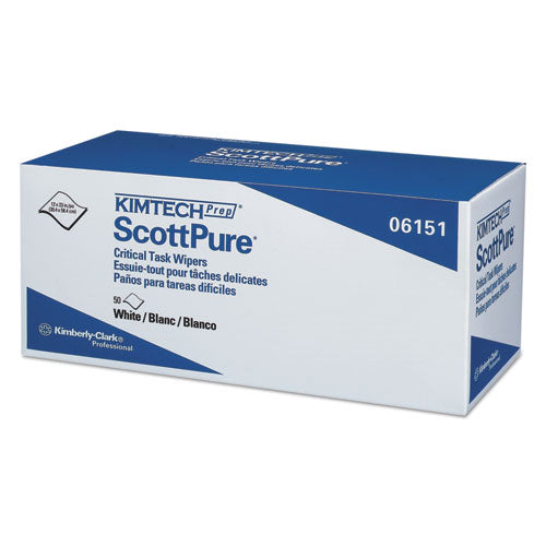 Scottpure Critical Task Wipers, 12 X 23, White, 50-bx, 8 Boxes-carton