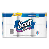 Toilet Paper, Septic Safe, 1-ply, White, 1000 Sheets-roll, 12 Rolls-pack, 4 Pack-carton