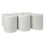 Essential Plus Hard Roll Towels, 1.5" Core, 8" X 600 Ft, White, 6 Rolls-carton