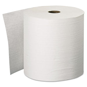 Essential Plus Hard Roll Towels, 1.5" Core, 8" X 600 Ft, White, 6 Rolls-carton