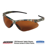 Nemesis Safety Glasses, Camo Frame, Bronze Lens