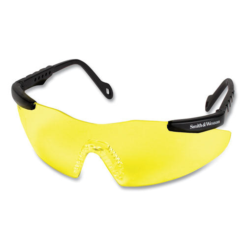 Magnum 3g Safety Eyewear, Black Frame, Yellow-amber Lens