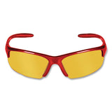 Equalizer Safety Glasses, Red Frames, Amber-yellow Lens, 12-carton