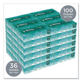 White Facial Tissue, 2-ply, White, Pop-up Box, 100 Sheets-box, 36 Boxes-carton
