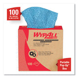 Oil, Grease And Ink Cloths, Pop-up Box, 8 4-5 X 16 4-5, Blue, 100-box, 5-carton