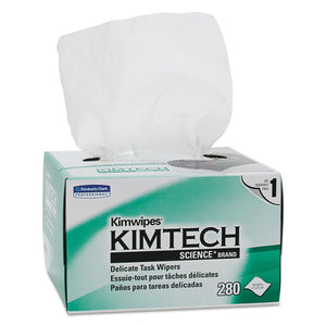 Kimwipes, Delicate Task Wipers, 1-ply, 4 2-5 X 8 2-5, 280-box,16800-ct