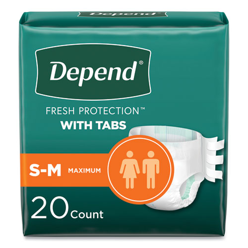 Incontinence Protection With Tabs, Small/medium, 19