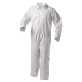 A35 Liquid And Particle Protection Coveralls, Zipper Front, Hood-boots, Elastic Wrists-ankles, 4x-large, White, 25-carton