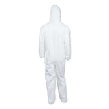 A40 Elastic-cuff And Ankle Hooded Coveralls, White, Large, 25-carton