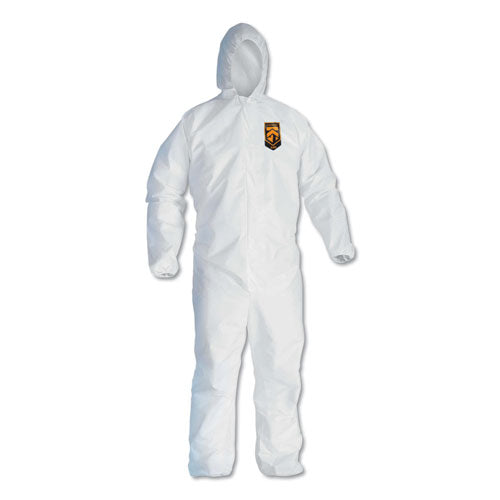 A40 Elastic-cuff And Ankle Hooded Coveralls, White, Large, 25-carton