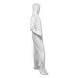 A40 Elastic-cuff, Ankle, Hood And Boot Coveralls, Large, White, 25-carton