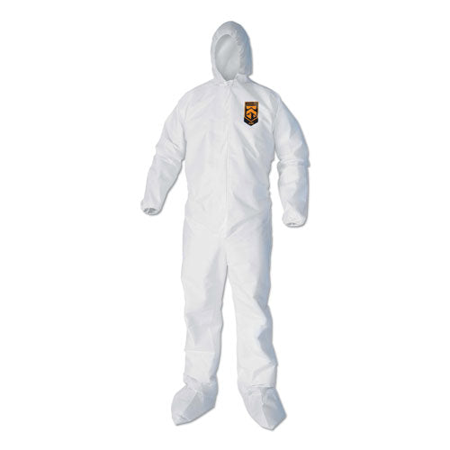 A40 Elastic-cuff, Ankle, Hood And Boot Coveralls, Large, White, 25-carton