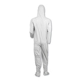 A40 Elastic-cuff, Ankle, Hood And Boot Coveralls, X-large, White, 25-carton