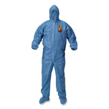A65 Hood And Boot Flame-resistant Coveralls, Blue, 2x-large, 25-carton