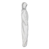 A30 Elastic Back And Cuff Hooded Coveralls, 4x-large, White, 21-carton