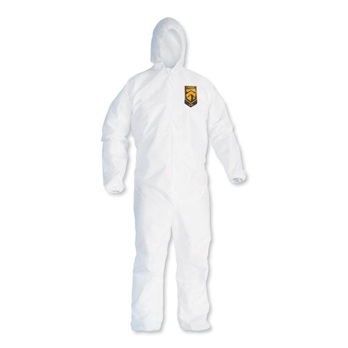 A30 Elastic Back And Cuff Hooded Coveralls, 4x-large, White, 21-carton