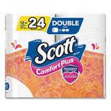 Comfortplus Toilet Paper, Double Roll, Bath Tissue, Septic Safe, 1-ply, White, 231 Sheets-roll, 12 Rolls-pack