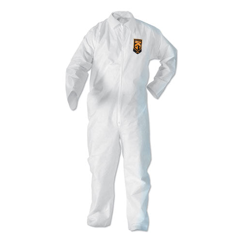 A20 Elastic Back, Cuff And Ankle Hooded Coveralls, Zip, X-large, White, 24-carton