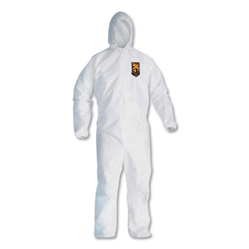 A20 Elastic Back, Cuff And Ankles Hooded Coveralls, 4x-large, White, 20-carton