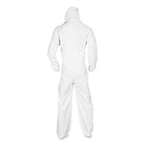 A20 Breathable Particle Protection Coveralls, Elastic Back, Hood And Boots, Large, White, 24-carton