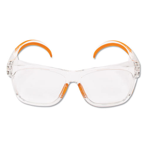 Maverick Safety Glasses, Clear-orange, Polycarbonate Frame
