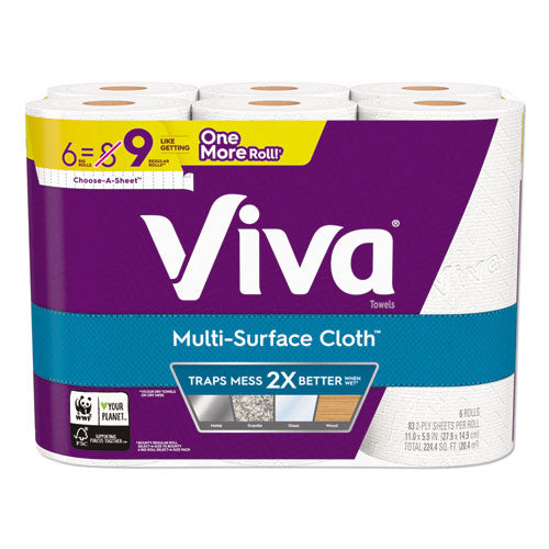 Multi-surface Cloth Choose-a-sheet Paper Towels 1-ply, 11 X 5.9, White, 83 Sheets-roll, 6 Rolls-pack, 4 Packs-carton