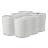 Essential Plus Hard Roll Towels 8" X 600 Ft, 1 3-4" Core Dia, White, 6 Rolls-ct