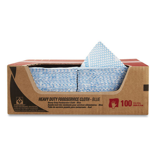 Heavy-duty Foodservice Cloths, 12.5 X 23.5, Blue, 100-carton