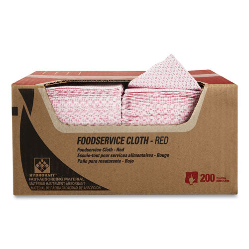 Foodservice Cloths, 12.5 X 23.5, Red, 200-carton