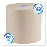 Essential 100% Recycled Fiber Hard Roll Towel, 1.75" Core, Brown, 8" X 700 Ft, 6-carton