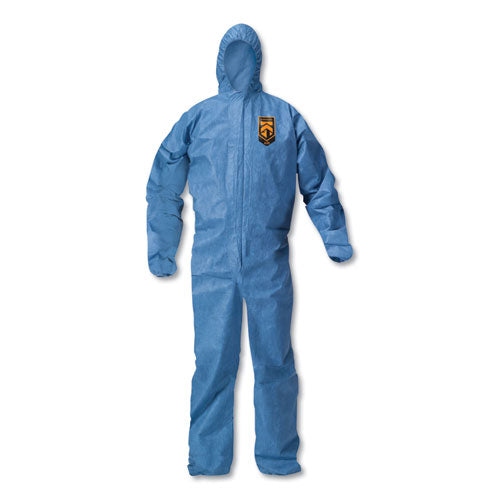 A20 Elastic Back Wrist-ankle Hooded Coveralls, Large, Blue, 24-carton