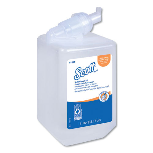 Control Antimicrobial Foam Skin Cleanser, Fresh Scent, 1,000ml Bottle, 6-carton