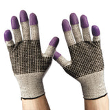 G60 Purple Nitrile Gloves, 230 Mm Length, Medium-size 8, Black-white, Pair