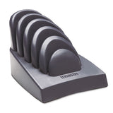 Insight Priority Puck Five-slot Desktop Copyholder, Plastic, Dark Blue-gray