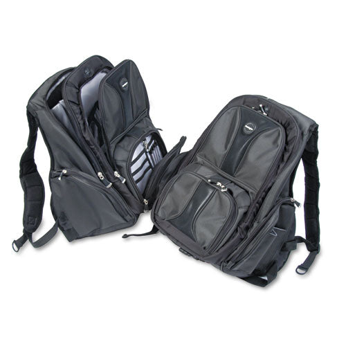 Contour Laptop Backpack, Nylon, 15 3-4 X 9 X 19 1-2, Black