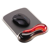 Duo Gel Wave Mouse Pad Wrist Rest, Red