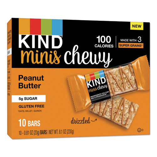 Minis Chewy, Peanut Butter, 0.81 Oz 10-pack