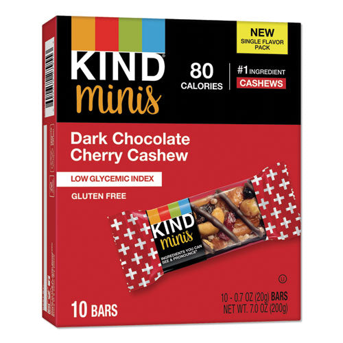 Minis, Dark Chocolate Cherry Cashew, 0.7 Oz, 10-pack