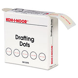 Adhesive Drafting Dots, 0.88" Dia, Dries Clear, 500-box