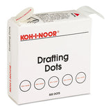 Adhesive Drafting Dots, 0.88" Dia, Dries Clear, 500-box
