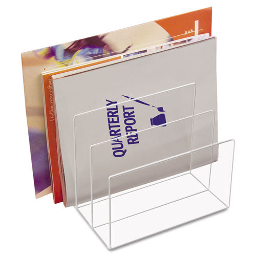 Clear Acrylic Desk File, 3 Sections, Letter To Legal Size Files, 8