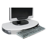 Crt-lcd Stand With Keyboard Storage, 23" X 13.25" X 3", Black, Supports 80 Lbs